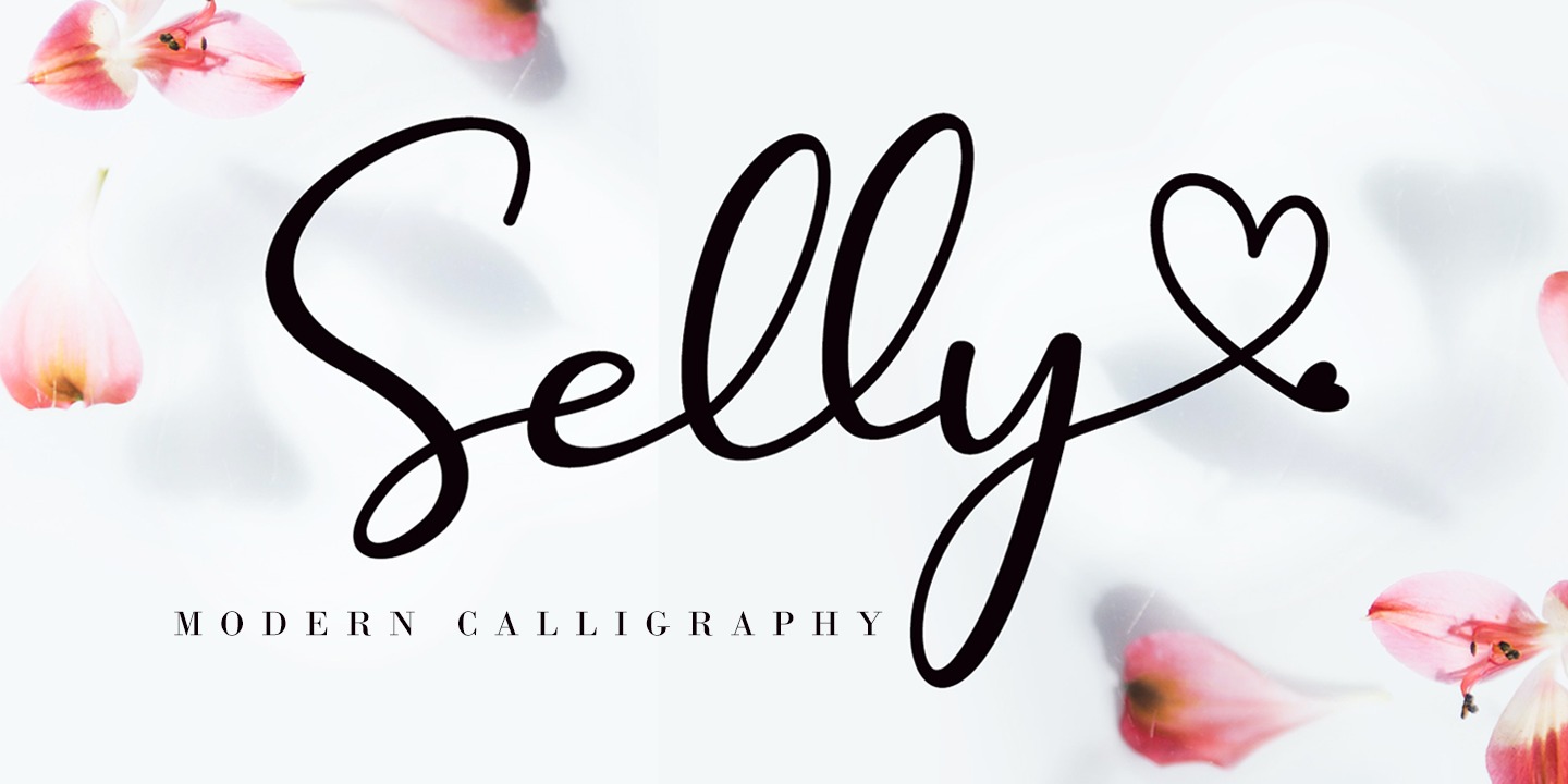 Selly Calligraphy Font preview